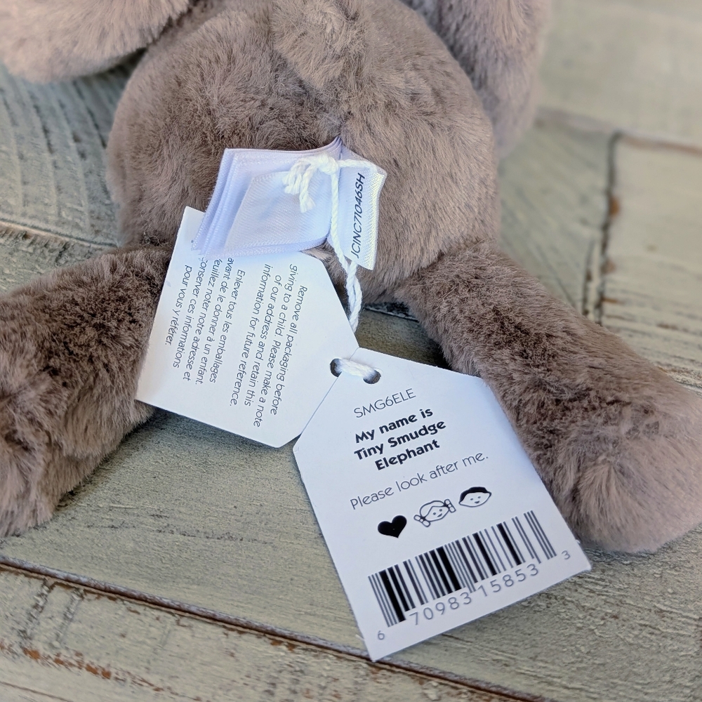 Jellycat Tiny Smudge Elephant - NWT - Picture 3 of 4